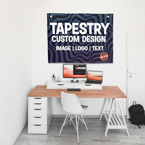 Custom Tapestry by DreamController - Personalized Wall Hanging with Your Photo, Text or Logo for Home & Events | HD Printed Fabric | Made in the USA | Multiple Sizes - color: Tapestry Custom