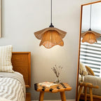 Arturesthome Mini Boho Pendant Light,Woven Twine Chandelier Coastal Hanging Lighting,Adjustable Height Farmhouse Lampshade for Living Room Bedroom Hardwire - size: 11.8"*6.3"