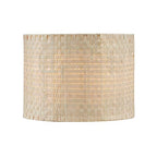 Aspen Creative 31603, Drum Spider Lamp Shade, Natural Palm Leaf, 12" Top x 12" Bottom x 9" Height - color: Palm Leaf