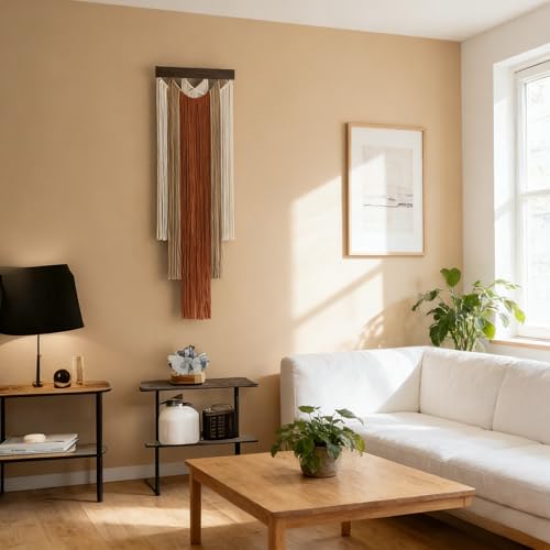 M MANUAL Macrame Wall Hanging 15.7x47.2Inch Fiber Handmade Macrame Wall Hanging Bohemian Yarn Tapestry Living Room Bedroom Modern Home Decor For Boho Home Decoration (B) - color: B