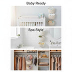 2 Pcs 3-Tier Woven Cotton Hanging Basket, Wall Mounted Storage Organizer, Boho New Home Basket, Over The Door Organizer for Bathroom, Bedroom, and Closet Organization