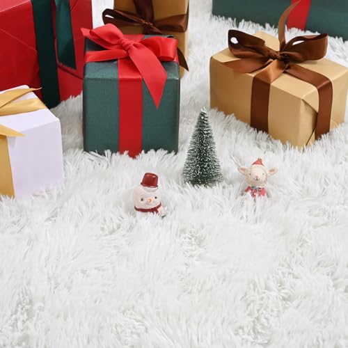 Jelymark Super Soft Shaggy Rug for Bedroom, 2x6 Feet Fluffy Carpet for Living Room, Fuzzy Indoor Plush Area Rug for Home Decor, Furry Floor Rugs for Dorm, Kids Nursery Rug for Girls, Cream White - color: Cream White, size: 2' x 6' (Rectangular)