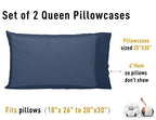 Sunflower Queen Pillowcases Set of 2, 100% Cotton Queen Size Pillow Cases 2, 20×30 inches Crown Blue, Soft and Breathable - color: Crown Blue, size: Queen (20"x30")