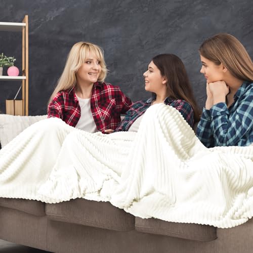 Buryeah 12 Pcs Flannel Throw Blanket Bulk 50 x 60 in Sleepover Blanket Outdoor Wedding Throw Lightweight, Oeko-tex Standard 100 Certified for Sofa Homeless Gifts (Light Beige) - color: Light Beige