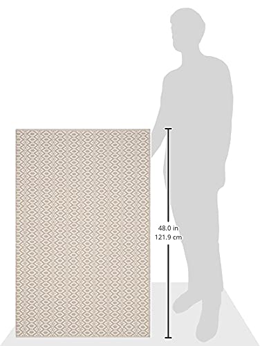 SAFAVIEH Montauk Collection Accent Rug - 2'6" x 4', Ivory & Beige, Handmade Cotton, Ideal for High Traffic Areas in Entryway, Living Room, Bedroom (MTK716G) - color: Ivory/Beige, size: 2'6" x 4' (Rectangular)