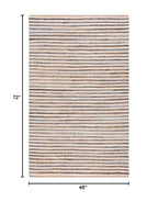 SAFAVIEH Cape Cod Collection Accent Rug - 4' x 6', Natural & Blue, Handmade, Braided Design, Ideal for The Living Room, Bedroom, Dining Room (CAP151M-4) - color: Natural/Blue, size: 4' x 6' (Rectangular)