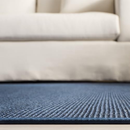 Martha Stewart x SAFAVIEH Area Rug Collection - 2'3" x 8' Runner, Blue, Sisal & Jute, Farmhouse Style, Ideal for Living Room, Bedroom, Foyer, Hallway (MSR9501M) - color: Blue, size: 2'3" x 8' (Runner)