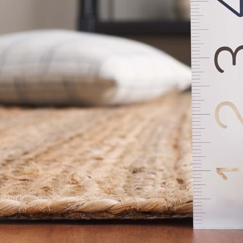 SAFAVIEH Natural Fiber Collection Area Rug - 5' x 8', Natural, Handmade Farmhouse Jute, Ideal for High Traffic Areas in Living Room, Bedroom (NF923A) - size: 5' x 8' (Rectangular)