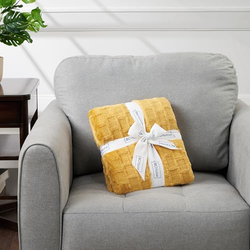 Velvet Plush Jacquard Tile Throw Blanket for Couch - Buttery Soft, Cozy Throw, for Women (Sand, 50" x 60") - color: Sand