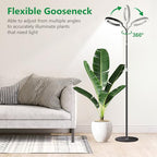 Aumtrly Grow Lights for Indoor Plants, Full Spectrum Floor Standing Plant Lights with 68" Stand for Growing Large Tall Plants, Black Halo LED Plant Grow Light with 6/12/16H Timer - size: 1 head 68inch/black