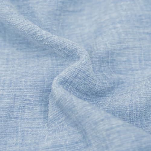 CaliTime Throw Pillow Covers Decorative 16 X 16 Inches Pack of 2 Cozy Chenille Cushion Cases for Couch Sofa Bed Living Room Home Baby Blue - color: Baby Blue, size: 16" x 16" (Pack of 2)