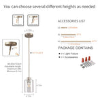Brushed Nickel Pendant Lights Kitchen Island - Clear Glass Pendant Light Fixture Multiple Stems Rods 3 Units 12 Inch 3 Units 4 Inch (3 Pack Brushed Nickel) - color: Brushed Nickel