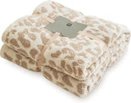 MH MYLUNE HOME Ultra Soft Leopard Throw Blanket (50x60 inches) Khaki Microfiber Blankets Plush Warm Reversible Cheetah Blanket Leopard Pattern Throw for Couch Bed Sofa, Khaki, 50"x60", 410GSM - color: Leopard Khaki, size: 50"x60" - 410 GSM