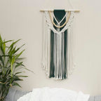 HVEST Macrame Wall Hanging - Handmade Boho Tapestry Wall Art Decor, Bohemian Woven Tapestry Home Decor for Bedroom, Living Room, Nursery, Apartment Aesthetic Wall Decoration