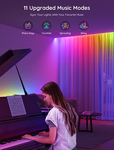 Govee 131.2ft RGBIC LED Strip Lights, Smart LED Lights for Bedroom, Bluetooth Strip Lights with APP Control, DIY Multiple Colors on One Line, Color Changing Lights for Home Decor - size: 131.2ft