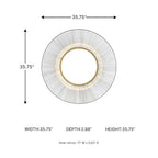 Signature Design by Ashley Dallmen Contemporary Accent Mirror with Thick Frame, Black & Gold