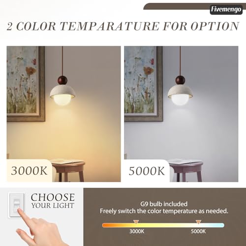 Natural Travertine Stone Pendant Light 5.9in Small Mini Wabi Sabi Japandi Japanese Nordic Hanging Lamp Pendant Lighting Fixture for Dining Room Bedroom Corner 1 Pack (Bulb Included) - size: 1 Pack