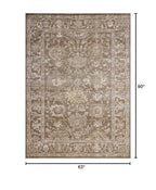 Loloi Magnolia Home by Joanna Gaines Pace Collection PAC-01 Bark/Natural 5'-3" x 7'-6" Area Rug - color: Bark / Natural, size: 5'3" x 7'6" (Rectangular)