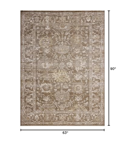 Loloi Magnolia Home by Joanna Gaines Pace Collection PAC-01 Bark/Natural 5'-3" x 7'-6" Area Rug - color: Bark / Natural, size: 5'3" x 7'6" (Rectangular)