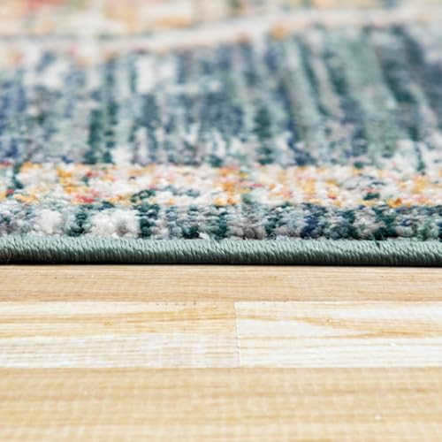 Paco Home Vintage Rug Oriental Design with Colorful Ornaments in Faded Turquoise, Size: 2'8" x 4'11" - color: Turquoise-3, size: 2'8" x 4'11" (Rectangular)