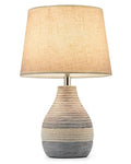 13" H Small Rechargeable Cordless Ceramic Table Lamp with Remote – RGB, Warm White Light, Timer, Dimmer – Battery Operated Lamp with Linen Shade for Patio, Bedroom, Living Room, Dining Table - size: Small-13"H