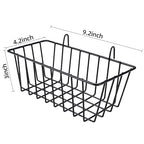 Yaegoo 6 Pack Wire Baskets, Wall Grid Panel Hanging Wire Basket, Black