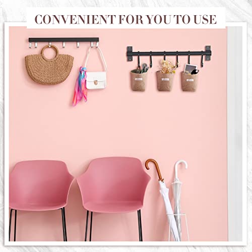 Boao 18 Pcs Wall Hanging Storage Foldable Basket Bags for Organizer Decorative Small Cotton Linen Box 5 x 4.7 Collapsible Bin Bag with Handle, Family Door Closet Desktop Gadget Decor