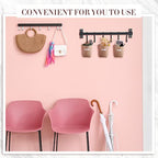 Boao 18 Pcs Wall Hanging Storage Foldable Basket Bags for Organizer Decorative Small Cotton Linen Box 5 x 4.7 Collapsible Bin Bag with Handle, Family Door Closet Desktop Gadget Decor