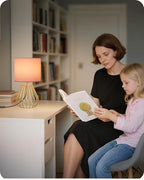 Pink and Gold Table Lamp, Small Bedside Lamp with Metal Base & Pink Linen Lampshade, Modern Nightstand Lamp, Little Cute Desk Lamp for Girl Kid's Room, 2700K LED Bulb Included, DP06TL05 - color: Pink + Gold