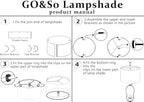 GO&SO Medium Drum Lamp Shades Woven Lampshades,13" Top x 13" Bottom x 10" High(Spider),Farmhouse Lampshades for Table Lamp & Bedside Lamps,Replacement Lamp Shade In Hand Crafted,Easy Assembly Required - color: Hand-woven fabric, size: 13*13*10IN-1PC