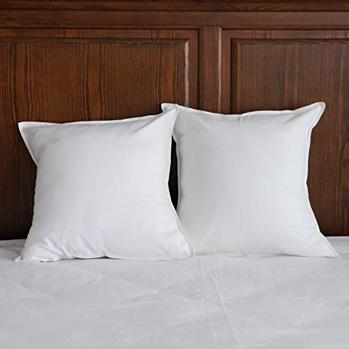 Simple&Opulence Linen Throw Pillow Covers 18x18 Inch Set of 2 Flax Cotton Blend Solid Color Decorative Square Cushion Cover for Couch Sofa Office Soft Breathable Farmhouse - White - color: White, size: 18”×18“