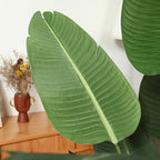 Ferrgoal 5ft Bird of Paradise Artificial Plant with 10 Trunks in Woven Seagrass Pot, Faux Tropical Tree for Indoor & Outdoor Home Décor, Green - size: 5ft