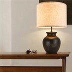 GO&SO Natural Linen Medium Drum Lamp Shades 13" Top x 13" Bottom x 10" High (Spider) Modern Beige Gray Lampshade for Table Lamps Bedside Lamps -Assembly Required - By GO&SO - color: Oatmeal Linen, size: 13*13*10 inch-1 Pack