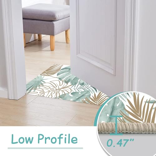Flowers Area Rug, Spring Fall Rug Home Decor Low-Profile Non-Slip Washable Mat for Entryway Bedroom Bathroom Laundry Room Indoor 1.5 x 2.5ft - color: Muted Teal and Dusty Sage, size: 1.5 x 2.5ft / 18 x 30in / 45 x 75cm