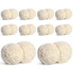 10 Pack Jumbo Chenille Yarn for Crocheting, #10 Super Bulky Baby Soft Yarn for Hand Knitting, 220 yds /70.5 oz Fluffy Chunky Knit Throw Blanket Yarn (Milky White) - color: Milky White