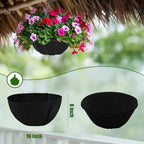 hehimhis 6Pcs 16 Inch Round Non-Woven Planter Basket Liner, Hanging Basket Fabric Liners Coco Fiber Liner Replacement for Hanging Flower Pot (6, 16inch) - size: 16inch