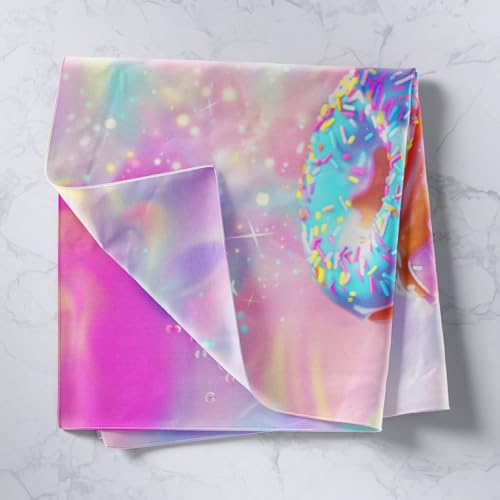 3D Donut Kids Tapestry,Sweet Doughnut Dessert Food Wall Tapestries,Girls Women Room Decor,Glitter Starry Sky Romantic Wall Hanging,Purple Pink Dreamy Home Wall Decor,XLarge 70.9 x 92.5 Inches - color: Donut, size: X-Large