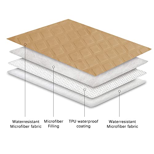 Ameritex Waterproof Dog Bed Cover Pet Blanket with Anti-Slip Back for Furniture Bed Couch Sofa - color: Sand, size: 30x53 Inch (Pack of 1)