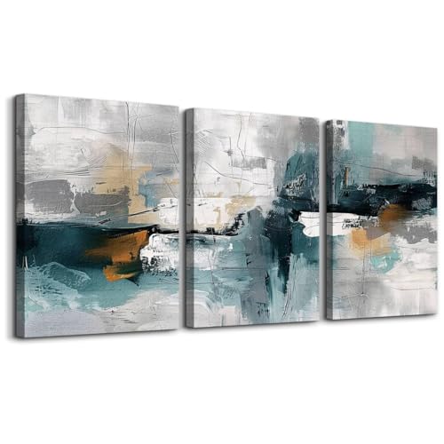 TTHYUEWS Abstract Wall Art For Living Room Bedroom Wall Decor Modern Office Decorations Color Block Wall Paintings Pictures Artwork Hotel Canvas Prints Art 3 Piece Minimalist Aesthetic Home Decor - color: Abstract Color Block Pictures, size: 12x16inches*3