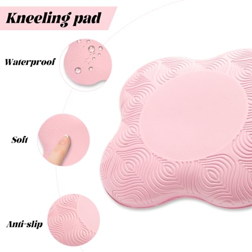 2 packs Yoga Knee Pad Mats Extra Thick for Knees Elbows Wrist Hands Head Foam Pilates Kneeling pad Yoga Knee Cushion Thick Exercise Pads for Knees Elbows Wrist Hands Head Foam Pilates Kneeling pad，Support Foam Pads for Women and Men - color: Pink