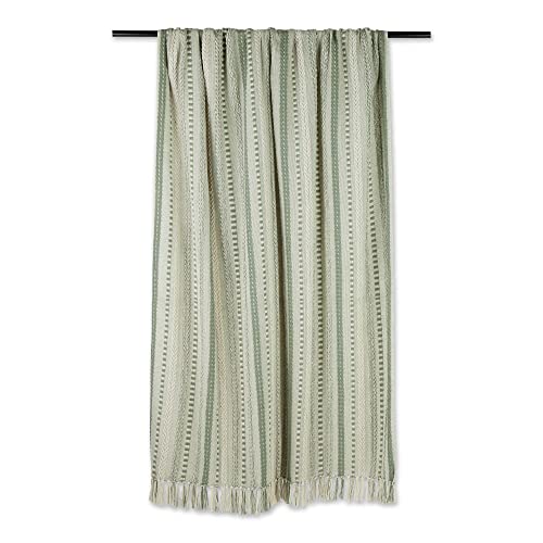 DII Braided Striped Decorative Throw Blanket, 50x60, Artichoke - color: Artichoke