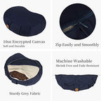 Round Zafu Meditation Cushion, D=15" H=5.5" Zabuton Meditation Pillow, Yoga Bolster/Pillow, Floor seat, Zippered Organic Cotton Cover, Natural Buckwheat, Kneeling Pillow - color: Purple