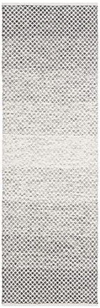 SAFAVIEH Montauk Collection Runner Rug - 2'3" x 7', Light Grey & Ivory, Handmade Cotton, Ideal for High Traffic Areas in Living Room, Bedroom (MTK601K)