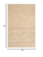 SAFAVIEH Natural Fiber Collection Area Rug - 5' x 8', Natural, Handmade Jute, Ideal for High Traffic Areas in Living Room, Bedroom (NF459A) - size: 5' x 8' (Rectangular)