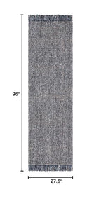 SAFAVIEH Natural Fiber Collection Runner Rug - 2'3" x 8', Charcoal & Natural, Handmade Woven Fringe Jute, Ideal for High Traffic Areas in Living Room, Bedroom (NF826H) - color: Charcoal/Natural, size: 2'3" x 8' (Runner)