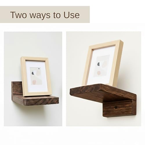LaLaGreen Wood Planter Box for Indoor Plants (6 Pack) Wooden Wall Hanging Planters for Dried Flowers, Modern Farmhouse Wall Mount Greenery Decor Living Room, Bedroom, Kitchen, Office Home Garden - size: 6-pc Set B