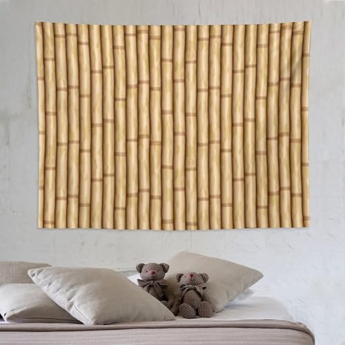 HZOHNAGO Bamboo Tapestry Retro Brown Bamboo Pattern Printed Wall Tapestry Painting Wall Hanging for Bedroom Living Room Dorm 80" W x 60" H - color: Bamboo-2, size: 80"L x 60"W