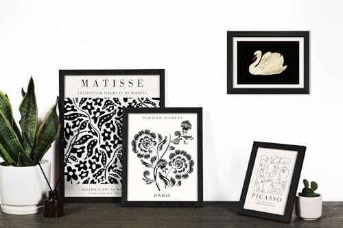 ANERZA 16 PCS Framed Black and White Wall Art Decor, Matisse Abstract Wall Prints for Bedroom, Gallery Wall Frame Set, Minimalist Posters for Living Room Aesthetic, Collage Kit, Dorm Home Artwork - color: Black&White, size: 12"x15" Framed