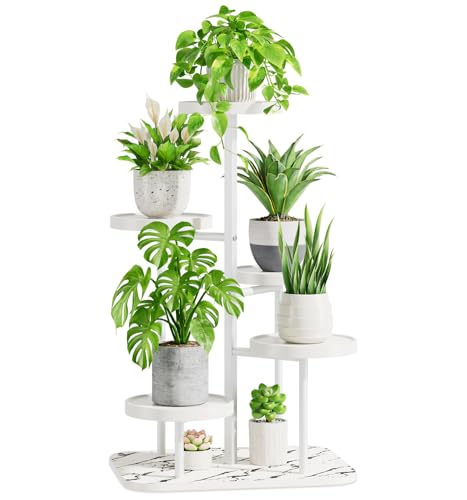 iDavosic.ly 5 Tier Plant Stand Indoor Outdoor, Tiered Corner Plant Stands for Multiple Plants, Metal Plastic Tall Plant Display Holder Flower Shelf for Patio Living Room Garden Balcony Bedroom, White - color: Plastic White, size: 5 Tiers