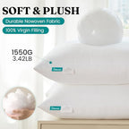 Oubonun 30 x 30 Throw Pillow Inserts - Soft, Plush & Decorative Down Alternative Pillows for Couch Sofa Bed, Machine Washable - White, Pack of 2 - size: 30x30 Inch (Pack of 2)